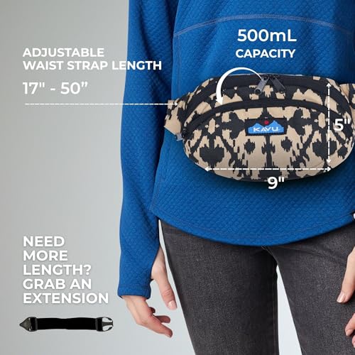 KAVU Canvas Spectator Belt Bag, Cotton Fanny Pack for Travel - color: Sand Blot