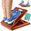 Slant Boards for Exercise, Wooden Slant Board, Calf Stretch Board with 7 Incline Angles, Velour Board, Balance Board & Calf Stretcher, Portable Incline Board for Physical Therapy, Ankle Mobility, Heel & Knees - color: Dark Brown