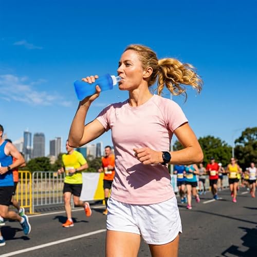 3-Pack Soft TPU Water Flask 500ML, Shrink As You Drink Bottle for Hydration Pack, Folding Sports Water Bottle Ideal for Running, Hiking, Cycling, Climbing