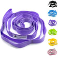 Stretching Strap Yoga Strap with Loops for Physical Therapy, Non-Elastic - color: Purple