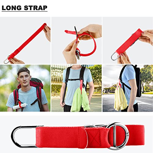 ZINZ Elastic Jacket Gripper Travel Strap with D-Ring Hooks and Buckle - color: Red