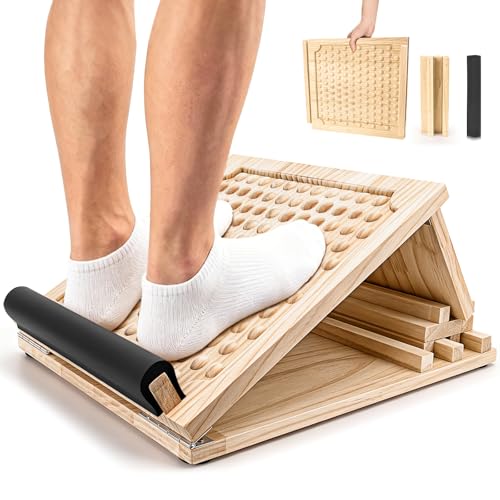 Wooden Slant Board for Exercise, Calf Stretch Board 300lb Capacity