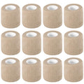 12 Pack Self Adhesive Bandage Wrap 2 Inch X 5 Yards Athletic Tape, Elastic Self Adherent Tape for Ankle, Wrist, Bandage Tape (Skin Color) - color: Skin Color