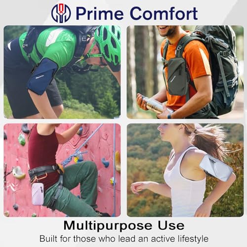 Phone Holder Arm Bands, Small Crossbody Shoulder Holsters Bag with Arm Band, Fits iPhone and All Cell Phones, Use for Running, Walking, Hiking & Biking (Plus Size Army Green) - color: Army Green