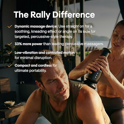Rally Orbital Massager – Low Impact, High Performance Cordless Full-Body Recovery Device - 3 Attachments, Whisper-Quiet Calm Tech – Elite Muscle Relief for Athletes & Everyday Wellness