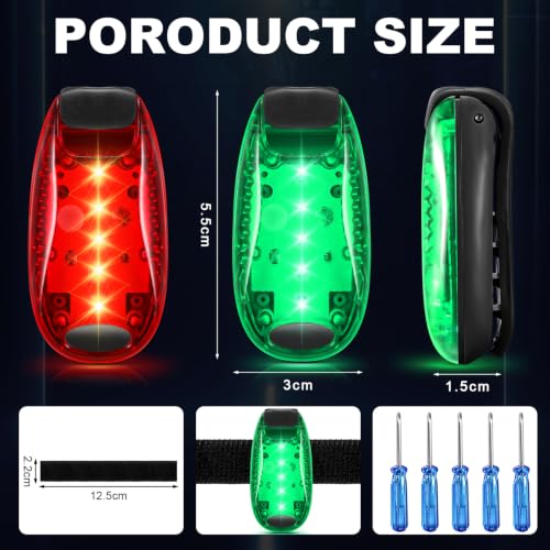 Copkim 30/60/100 Pcs LED Running Light Bulk - color: Red, Green