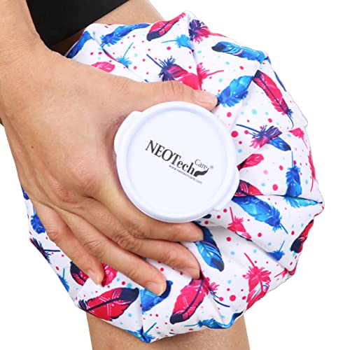 Neotech Care Ice Bag with Screw Top Lid (Feathers Design, 8 inch) - color: Feather, size: 8 Inch