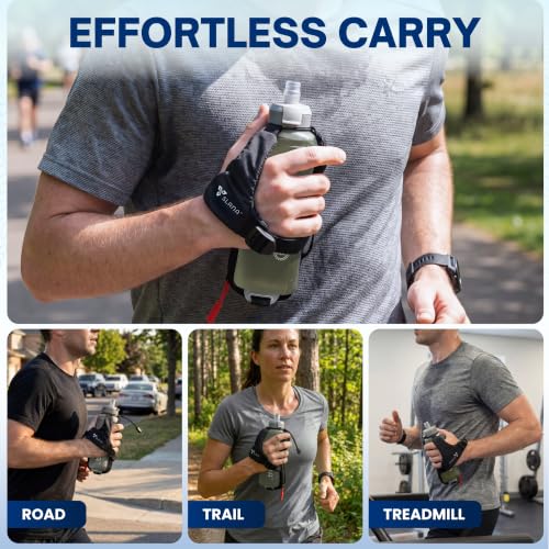 Handheld Running Water Bottle (Premium - Grey) - color: Premium - Grey