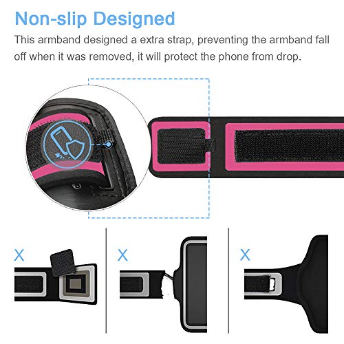 Running Armband for iPhone 17/16/15/14/13 Pro Max, Plus, Air‌ (Rose) - color: Rose