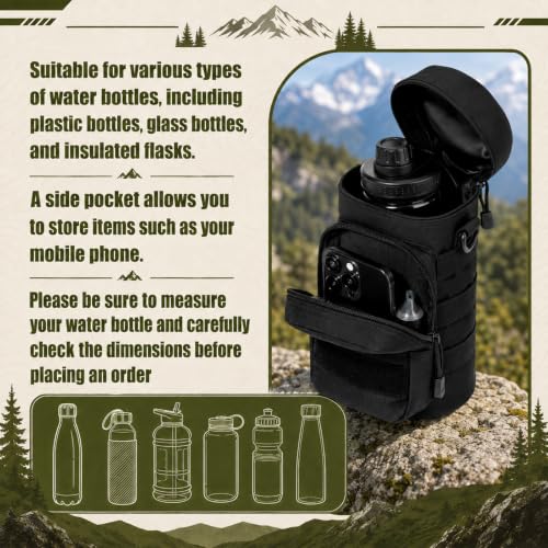 Shappy 3 Pcs Molle Dump Pouch - color: Black, Mud, Military Green, style: Bottle Pouch