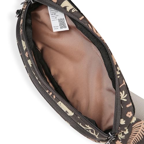 KAVU Canvas Spectator Belt Bag, Cotton Fanny Pack for Travel - color: Whimsical Trail