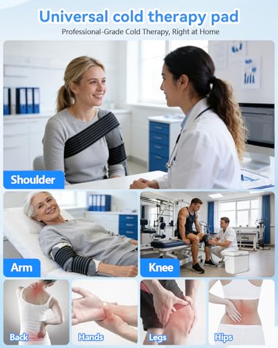 Ice Machine for Knee After Surgery, 10QT Portable Cold Therapy Machine - color: White