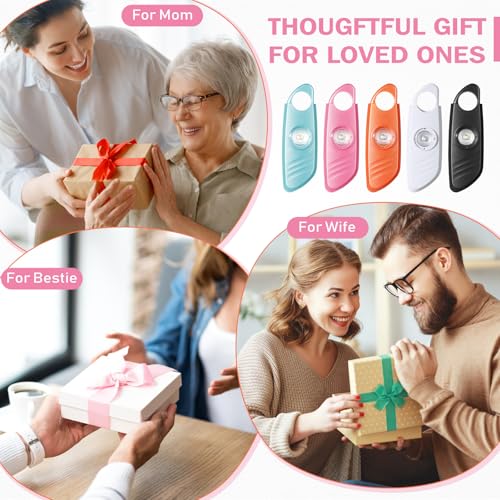 Relaxweex 12 Pcs Personal Safety Alarm for Women with LED Strobe Light and 12 pcs Keychain 130DB Loud Sound Personal Siren Emergency Self Defense Alarm Keychain Safety Devices for Women Men Elderly