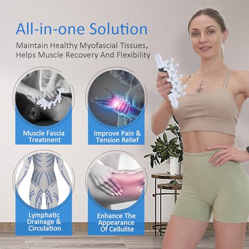Fascia Massage Tool Myofascial Release Blaster Tools for Anti-Cellulite Skin Soothing Lymphatic Drainage Trigger Point Deep Tissue Neck,Shoulder,Lower Back,Psoas,Thighs,Butt & Full Body(Black) - color: Black, size: Small