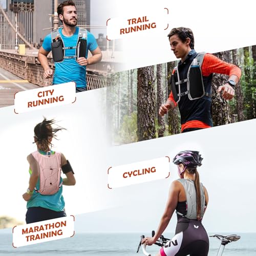 RAINSMORE Running Hydration Vest with 500ml Soft Flask
