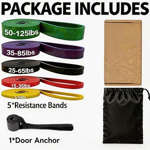 Resistance Bands for Working Out, 5 Levels Pull Up Assistance Bands