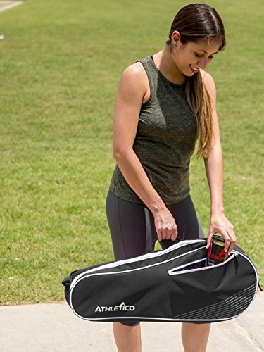 Athletico Tennis Bag and Racketball Bag - Tennis Bags for Women and Men to Hold Tennis Racket, Racquetball Racket, Pickleball Paddles and Other Equipment or Gear