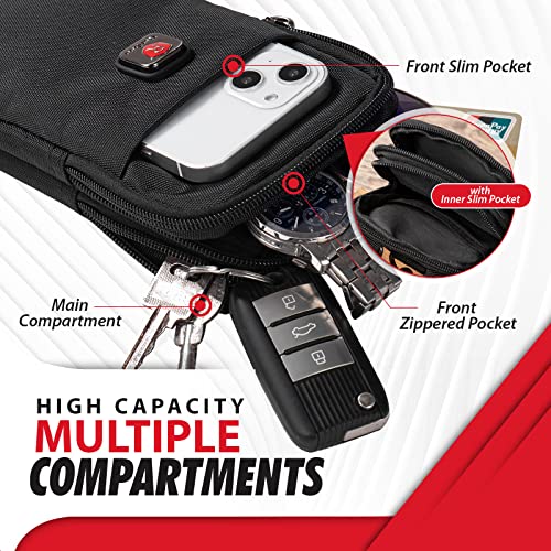 Small Crossbody Purse Men Belt Bag Cell Phone Holster Travel Waist Pouch