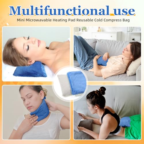 Cozypower Mini Heating Pad Microwavable Hot Cold Pack Reusable,Blue - color: Blue