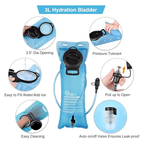 NOOLA Hydration Backpack with 3L Water Bladder, Tactical Pack for Hiking - color: Green