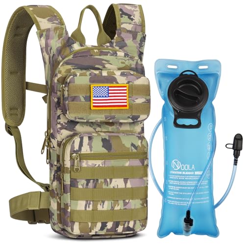 NOOLA Hydration Backpack with 3L Water Bladder, Tactical Pack for Hiking - color: Auriclash