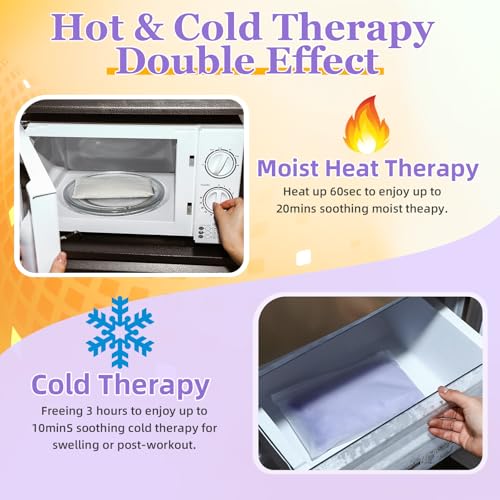 Cozypower Mini Heating Pad Microwavable Hot Cold Pack Reusable,Purple - color: Purple