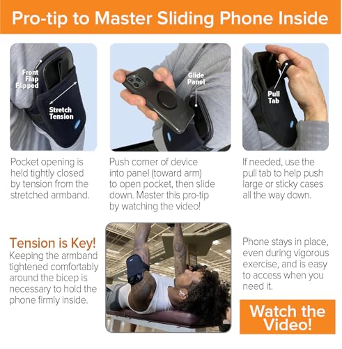 Tune Belt AB93 Running Armband, Universal Fit, Easy Access, Key/Card Slot