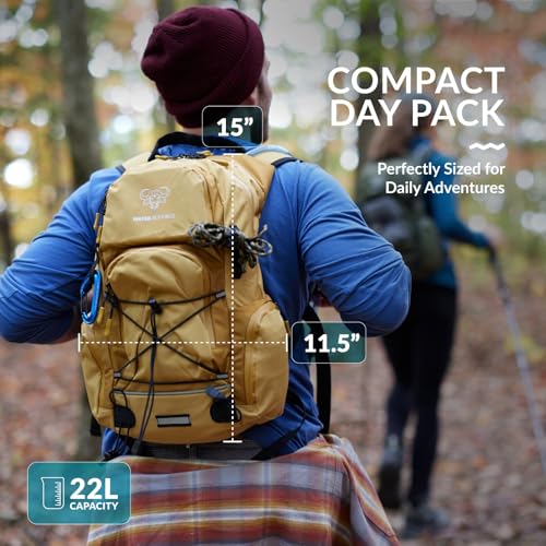 Water Buffalo Sherpa 22L Hiking Hydration Backpack, 2L Bladder - color: Black