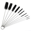 Long Straw Brush, Nylon Pipe Tube Cleaner 8.2-ihch 10 Different Diameters Set of 10 - size: 10 piece set
