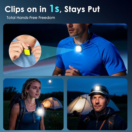 Running Lights for Runners 2 Pack, Rechargeable Clip On LED Safety Light