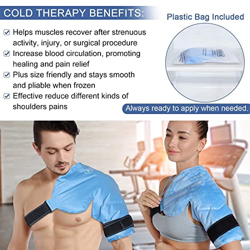 REVIX XL Knee Ice Pack Wrap Around Entire Knee After Surgery and XL Shoulder Ice Pack for Rotator Cuff Reusable Gel