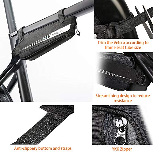 Roswheel Race Series 121444 Bike Frame Mounted Bag Bicycle Triangle Pouch Cycling Accessories Pack for Road Bike