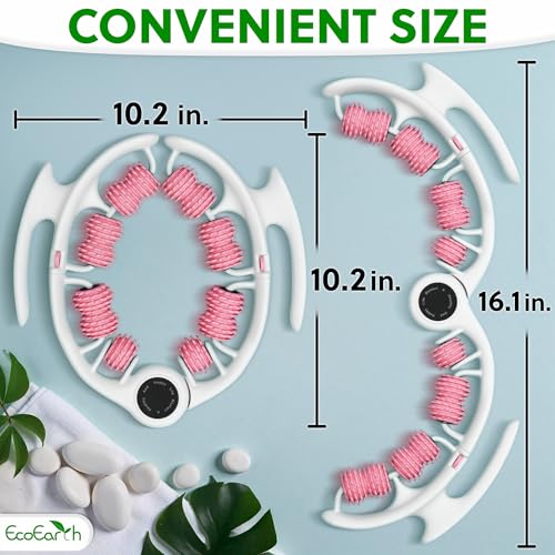 Cellulite Massage Roller, Handheld Fascia Massager with Detachable Handles - color: Pink