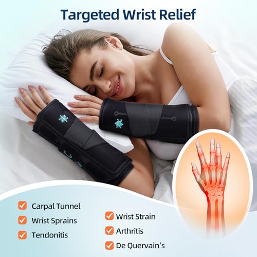 Comfytemp Ankle Ice Pack Wrap and Wrist Ice Pack Wrap Carpal Tunnel Wrist Brace, Hand Thumb Ice Packs Brace, Gel Packs for Injuries Reusable, Hot Cold Compress