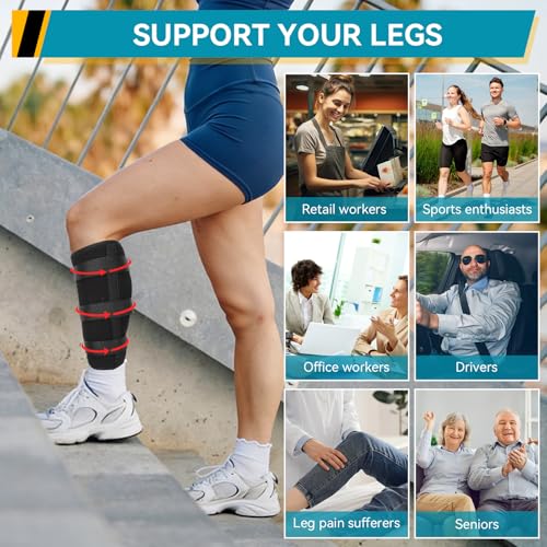 Agatige Calf Fixed Stabilizer, Comfortable Fibula Fracture Brace Calf Support Strap Splint Tibia and Fibula Protector Shank Fracture Fixation Strap for Men and Women (S) - size: S