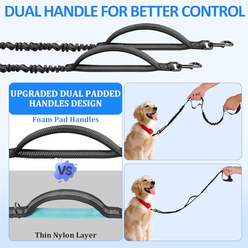 Philorn Hands Free Dog Leash with Pouch, Adjustable Waist Leash for Dog - color: Black for 1