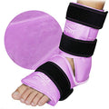 Relief Expert Ankle Ice Pack Wrap – Reusable Cold Gel Pack for Foot and Heel, Dual-Sided Design with Soft Plush Lining, Flexible Cold Compress for Achilles and Ankle Support, Pink - style: Purple-Pack 1