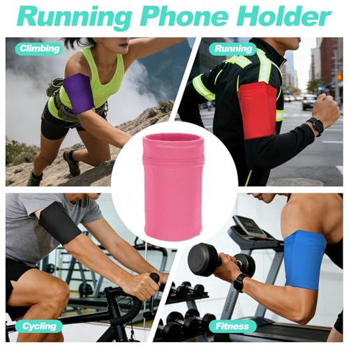 Cell Phone Armband Sleeve, Universal Sports Arm Band Rose Red - color: Rose Red