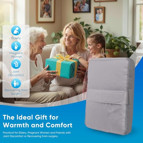 Knee Pillow with Soft Straps for Side Sleepers (Black) - color: Grey