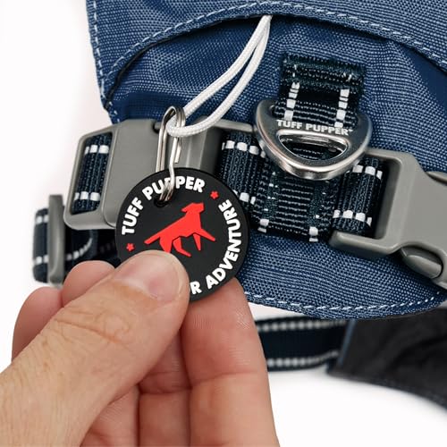 Tuff Pupper All-Day Wear Dog Harness | for Walking, Trail Running, Hiking | Front & Back Leash Clips | Reflective Trim | Easy On/Off Buckles | Lightweight Breathable | No Pull Design (XXXS, Blue) - color: Twilight Blue, size: XXX-Small