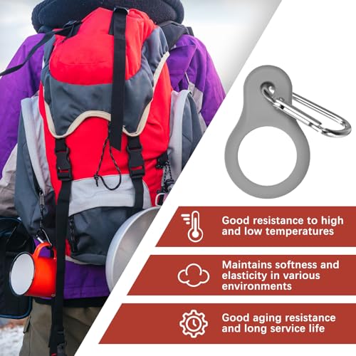 Water Bottle Hanging Buckle Clip - Water Cup Holder for Bike & Portable Secure Bottle Holder - color: Grey