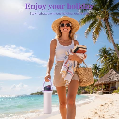 Water Bottle Handle Strap Compatible with Owala Freesip 24oz 32oz 40oz, Strong Secure Acrylic Carrier for Outdoors
