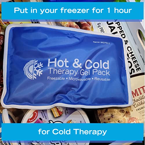 Roscoe Medical Gel Soft Flexible Ice Packs for Injuries, Reusable Freezer Hot and Cold Pack, Cold Compress & Cooling Gel Pad for Shoulder, Hip, Leg, Arm, Ankle & Foot Injury, 7.5 x 11 Inches, Medium - size: Medium, 7.5" x 11"