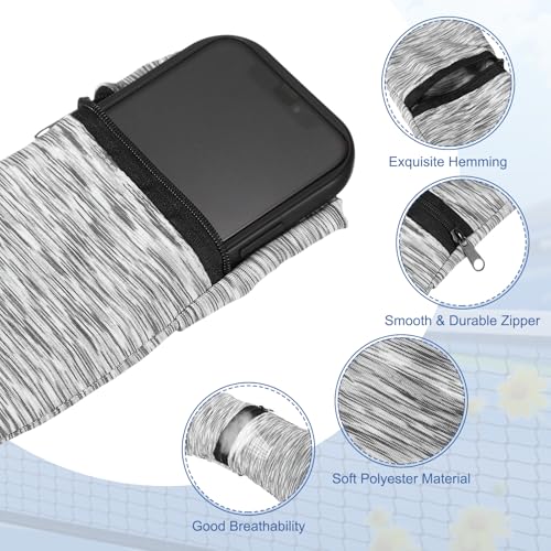 Wrist Pouch Wrist Wallet Wristband with Zipper Sports Sweatbands - color: Gray