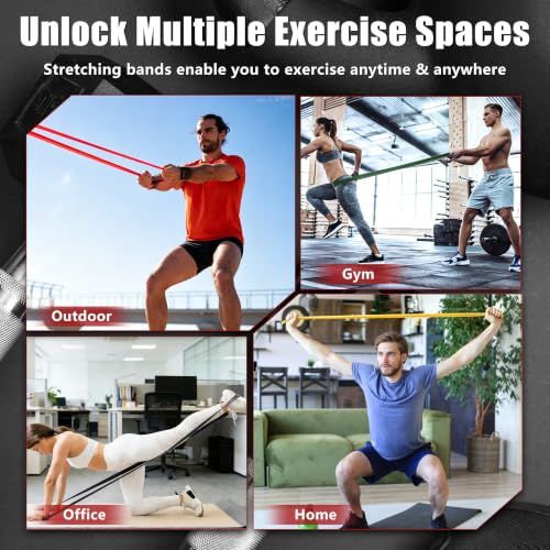 5-Level Resistance Bands for Working Out, Pull Up Assistance Bands - color: 5PCS-Multicolor(03)