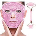 ZNÖCUETÖD Ice Face Facial Jade Roller and Ice Face Mask Cold - color: Pink+pink