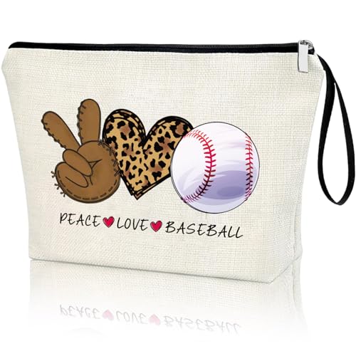 Baseball Gifts for Women Girl Zipper Bag Funny Gifts for Baseball Lover Baseball Stuff Sport Season Gifts at the Games Day Present Makeup Bag Birthday Christmas Gifts for Her Sister Friends BFF - style: Baseball