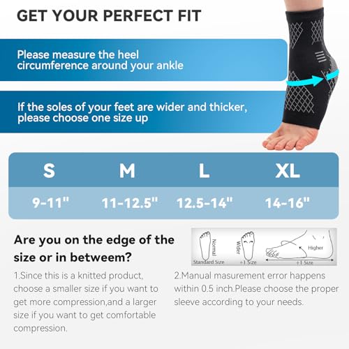 INDEEMAX 2 Pack Ankle Brace & Ankle Compression Sleeve for Women Men - color: Black, size: Medium
