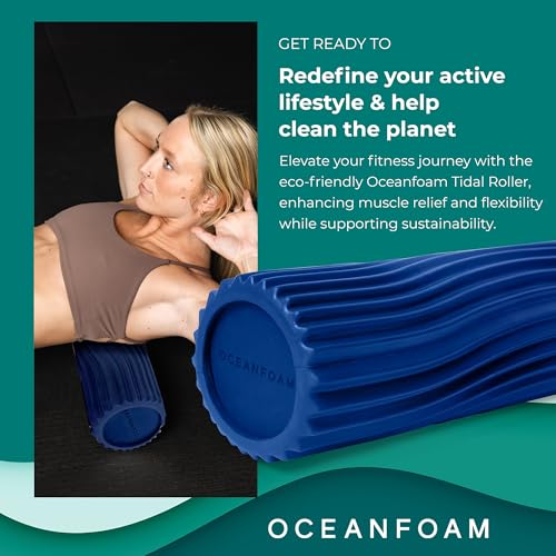 Oceanfoam Tidal Roller - Massage Foam Roller for Exercise (Royal Blue) - color: Royal Blue