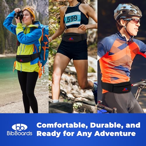 BibBoards Running Belt for Phone, Black, 44 in - color: Black, style: 44 Inch